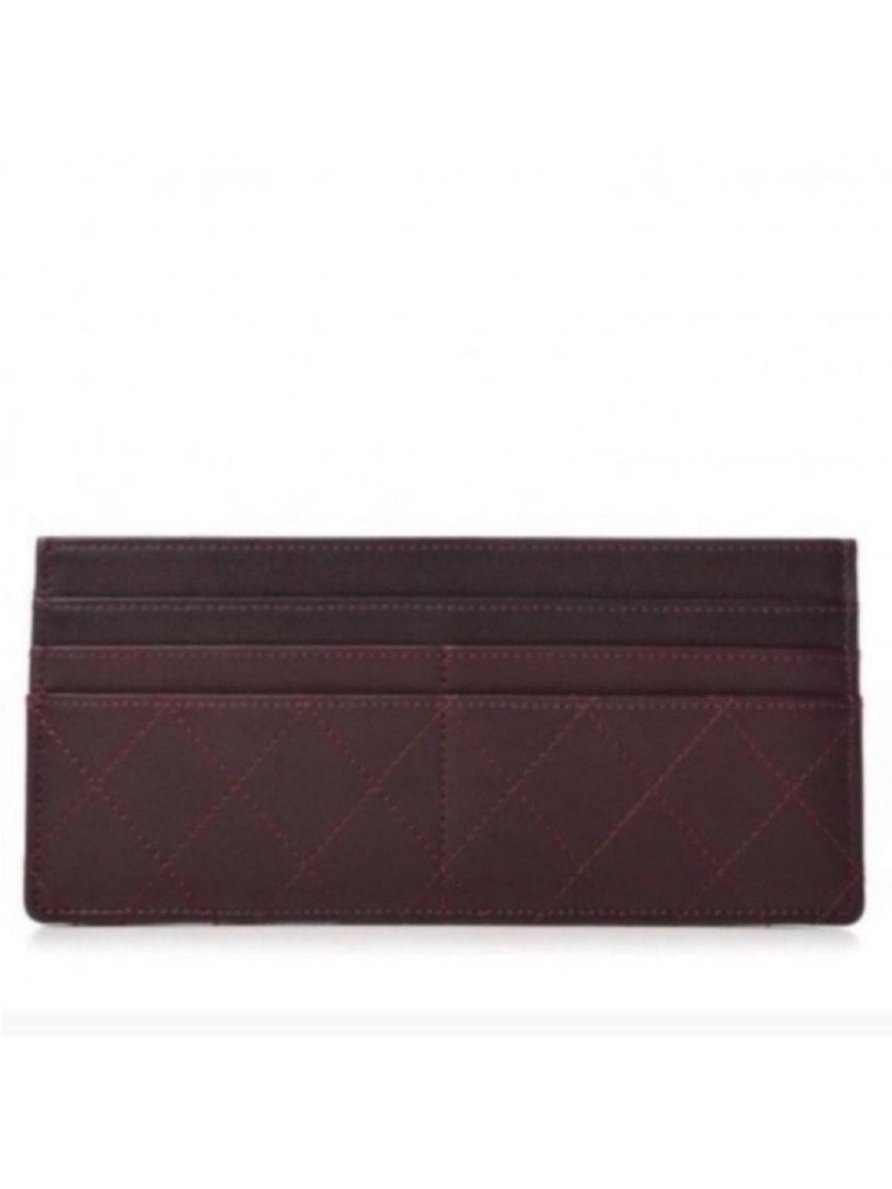 CHANEL | Insert | Calfskin Stitched Removable Insert | Burgundy